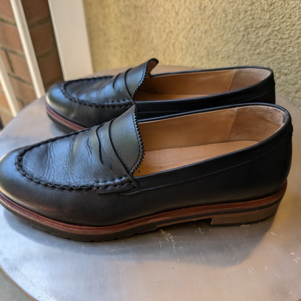 Classic Black Leather Loafers